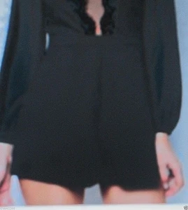 CHLOE High Rise coqueto estilo pasarela negro lana crepé pantalones cortos falda corta 6 8 10 M - Imagen 1 de 4