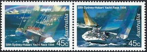 1994 Australia SG# 1491a Sydney to Hobart Yacht Race 50th pair mint MNH MUH - Foto 1 di 1