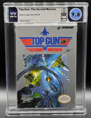 TOP Gun Second Mission Nintendo NES OVAL SOQ Sealed New WATA 9.8 A TOP POP 1 - Image 1 of 2