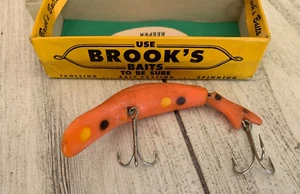 Vintage Fishing Lure BROOK’S Jointed Reefer Fishing Lure  With original box - Picture 1 of 8