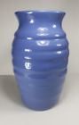 Vintage Large Zanesville Stoneware B7 Glossy Blue Hand Thrown Art Pottery Vase