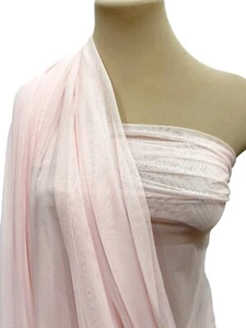 POWER MESH STRETCH FABRIC BLUSH PINK  58" WIDE BTY, COSTUME, DANCE, FORMAL - Picture 1 of 12