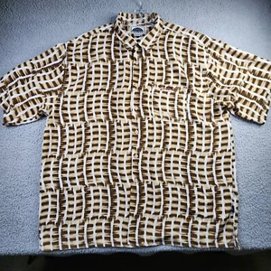 Southpole Men's Button Down Oversized Baggy Brown XXL Y2K - Picture 1 of 7