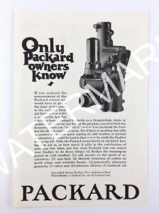 1924 Packard Fuelizer Carburetor Auto Black and White Print Advertising 150A