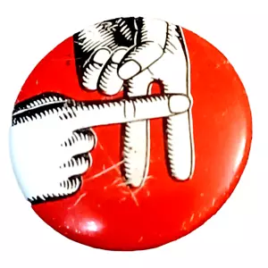 1970s Woodstock Anarchist Party PInback Protest Counter Hippy Pinback - Picture 1 of 2
