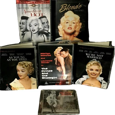 Marilyn Monroe Bundle 5 DVDs 1 CD Lot Prince & Showgirl Blonde Some Like It Hot - image 1 of 4