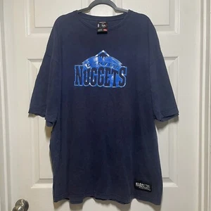 Vintage NBA UNK Denver Nuggets Mens 3XL T Shirt NavyBlue Short Sleeve Basketball - Picture 1 of 6