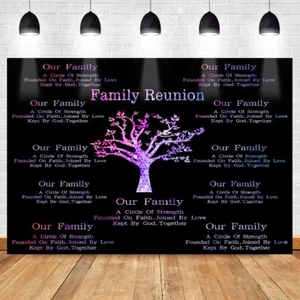 Family Reunion Backdrop for Family Reunion Decorations Cool Colorful Fashion ... - Picture 1 of 8