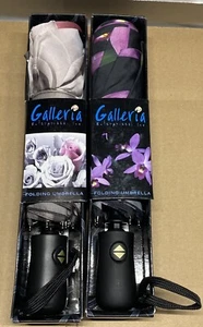 2 Different Galleria Enterprises Folding Umbrellas with Tags - Picture 1 of 3