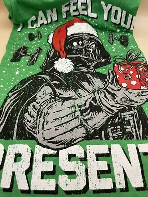 Christimas Star Wars Darth Vader Hombre Camiseta Verde Talla L Nueva Foto 1 de 3