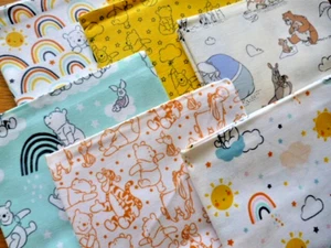 Job Lot of 6 Cotton children's designs Fat Quarters - Picture 1 of 1
