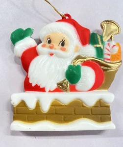 Vintage 60’s Mid Century Santa Christmas Ornament - Resin Cast Rare - Bild 1 von 7