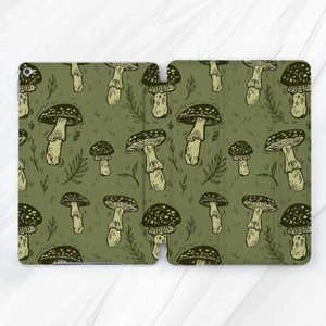 Green Fungus Mushroom Retro Case For iPad 10.2 Air 3 4 5 Pro 9.7 11 12.9 Mini - Picture 1 of 6