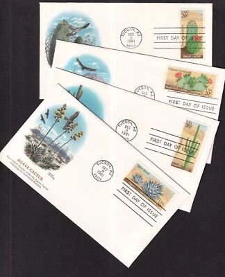 1981 Desert Plants cactus Sc 1945a 1942-1945 FDCs set of 4 premium Fleetwood - Image 1 of 3
