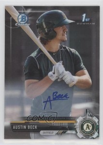 2017 Bowman Draft Chrome Image Variation Auto /99 Austin Beck #BD-60 Auto