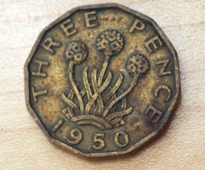 1950 Great Britain 3 Pence - Picture 1 of 2