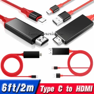 Type-C USB-C To HDMI 4K HDTV Adapter Cable Cord For Android LG Samsung Phones - Picture 1 of 24