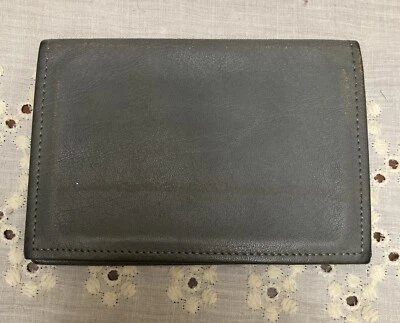 Vintage Pierre Cardin Top Grain Cowhide Bi-fold Credit Card Gray Wallet  - Image 1 of 4
