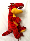Build A Bear Raptor Dinosaur Red Yellow Plush Stuffed Animal Green Eyes 19 Inch