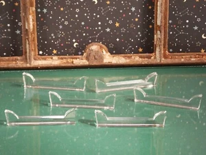 6 Messerbänkchen antik Besteckablage Kristall glas Länge 8,5 cm - Bild 1 von 4
