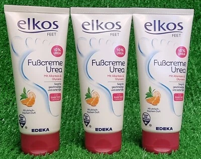 (43€/L) 3x Elkos Fußcreme mit10% Urea Glycerin 100ml für Diabetiker Versand0€