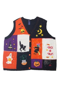 Vintage Basic Editions "Trick or Treat" Halloween Sweater - Picture 1 of 2