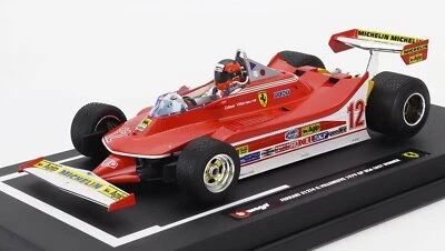 1:18 1979 Gilles Villeneuve -- USA GP Winner -- #12 Ferrari 312T4 -- Bburago F1 - image 1 of 4