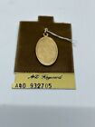 A&Z Hayward 14k Gold Engravable Necklace Pendant with Boarder