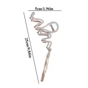 Estrás Borla Larga Horquilla Garras para el Pelo Metal Tiburón Clip Correas Prendas para la Cabeza - Imagen 1 de 13