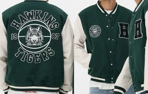 Stranger Things Hawkins Tigers Varsity Jacket Sizes UK Size XS-3XL - Picture 1 of 3