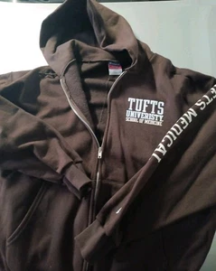 Tufts University Medical School Champion Hoodie Sweatshirt Herren L braun Full Zip - Bild 1 von 4