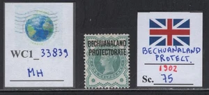 WC1_33839 BRITISH COL.:BECHUANALAND. 1/2p 1902 Briefmarke. Sc.75. MH - Bild 1 von 1
