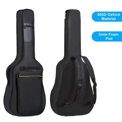 Estuche para guitarra acústica de 40/41" de 5 mm de grosor bolsa de concierto resistente engrosada suave acolchada Foto 1 de 4