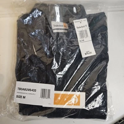 Nuevo Timberland Azul WNDM Sarga Cepillada Sobrecamisa Camisa Chaqueta M Sellado Foto 1 de 4