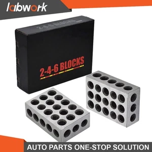 Labwork 1 Matched Pair 2-4-6 Blocks 23 Holes 0.0002" Machinist 246 Jig 2×4×6 - Picture 1 of 15