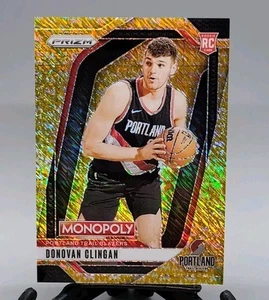 2024-25 Panini Prizm Monopoly Donovan Clingan RC Gold Shimmer Wave Prizm /500 - Picture 1 of 12
