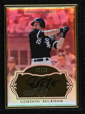 2011 Topps Marquee Museum Collection Gold Frame /10 Gordon Beckham #MCA-GB Auto - Image 1 of 2