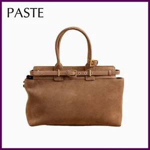 Bolso Grande Invierno Mate Café Gris Camel Estilo Ruso Gamuza Real Vaca - Imagen 1 de 34