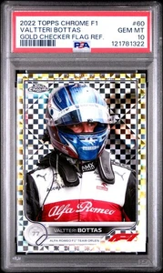 2022 Topps Chrome F1 - Valtteri Bottas #60 Gold Checker Flag Ref. /50 PSA 10 - Bild 1 von 2
