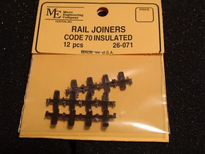 MICRO ENGINEERING #26-071 RAIL JOINER CODE 70 INSULATED 12 PCS - Image 1 of 4