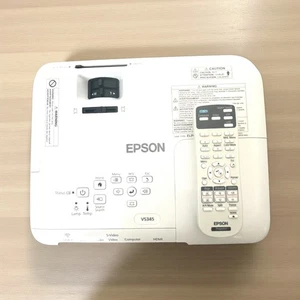 EPSON VS345 WXGA 3LCD Projector 198 Lamp Hours w/ Bag- Remote- Cables-Tested - Picture 1 of 14