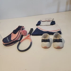 American Girl Muñeca Tenis Vestido Conjunto Raqueta Pelota Zapatos - Imagen 1 de 6
