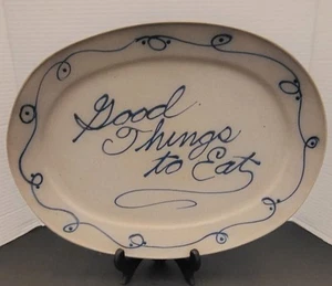 Vtg Rowe Platter Salt Glaze Good Things To Eat. Perfect - Picture 1 of 5