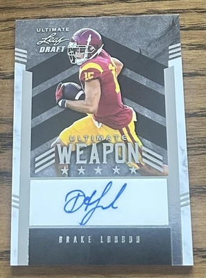2022 Leaf Ultimate Draft #UW-DL1 Drake London Ultimate Weapons automático - Imagem 1 de 2