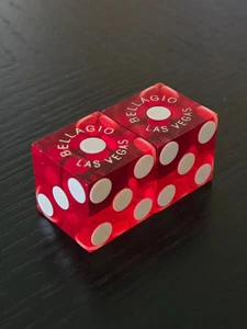 BELLAGIO Hotel Las Vegas Nevada Casino DICE Rojo - Imagen 1 de 7