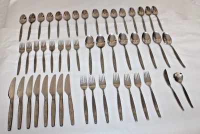 Hull Japan Princess Grace Stainless Flatware 49 PCS - Image 1 of 4