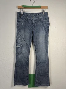 Guess Jeans Foxy Flare Leg Distressed bestickt Adler Damengröße 27 x 30" - Bild 1 von 12