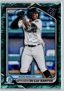 2024 Bowman Draft #BDC-134 Deyvison De Los Santos Chrome Aqua Lunar Crater /125 - Bild 1 von 2