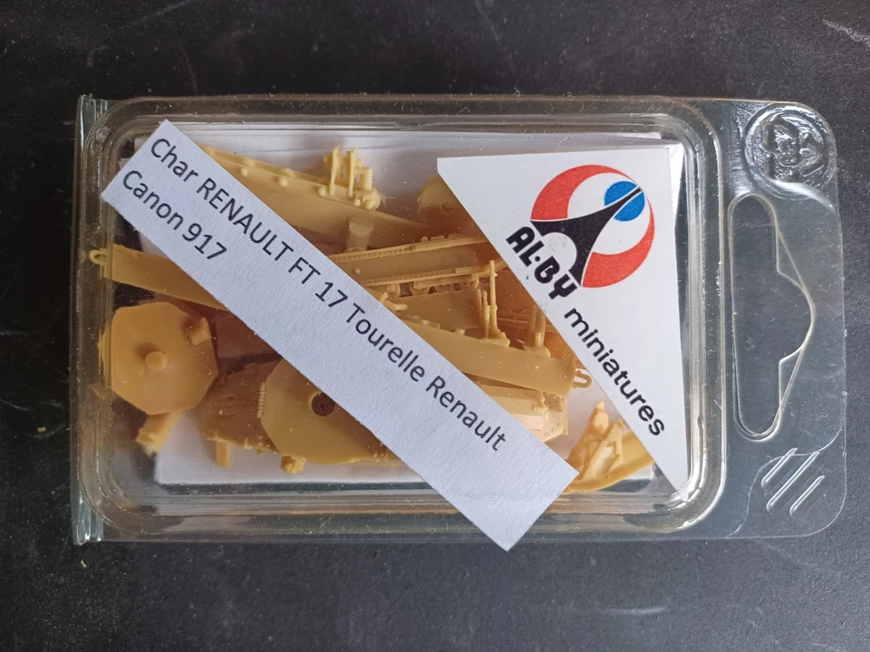 AL.BY. 917 - french tank RENAULT FT 17 Tourelle Renault Canon -  resin kit 1:72 - Immagine 1 di 1