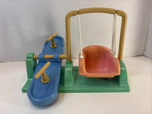 Fisher Price Loving Family Dollhouse 1993 TEETER TOTTER & SWING SET Playground - Picture 1 of 23